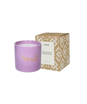 Baby candle mot "CHAMAA" lilas parfumée figue solde