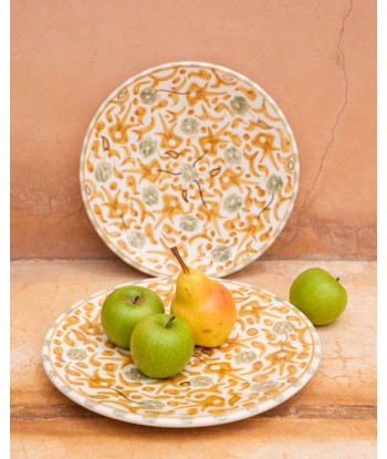 Duo assiettes Fleurs mimosa gold 2024