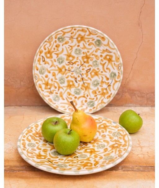 Duo assiettes Fleurs mimosa gold 2024