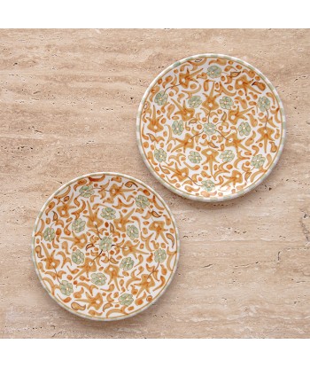 Duo assiettes Fleurs mimosa gold 2024