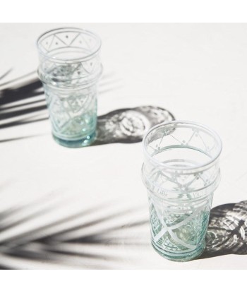 6 VERRES BELDI TGM EN VERRE RECYCLE DECORE Par le système avancé 