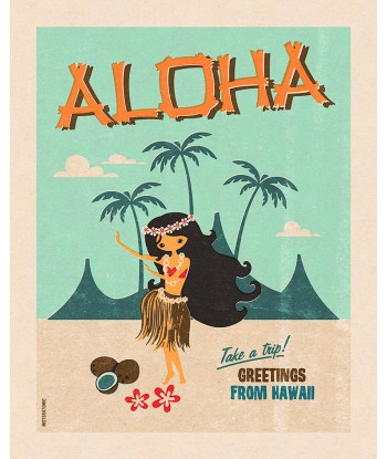 Affiche déco 'Aloha' commande en ligne