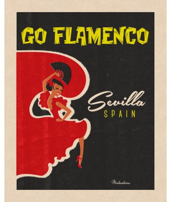 Affiche déco 'Go Flamenco' livraison gratuite