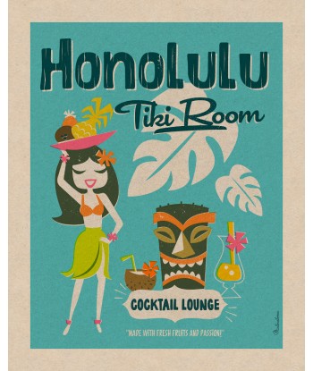 Affiche déco 'Honolulu Tiki Room' france