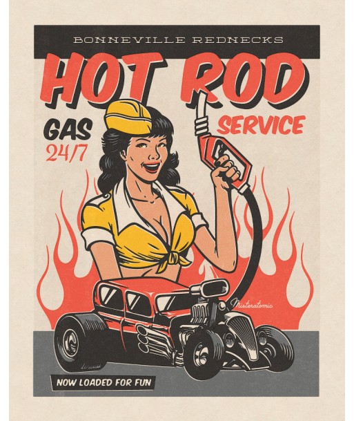 Affiche déco 'Hot Rod' le concept de la Pate a emporter 