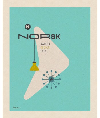 Affiche déco 'Norsk' de technologie