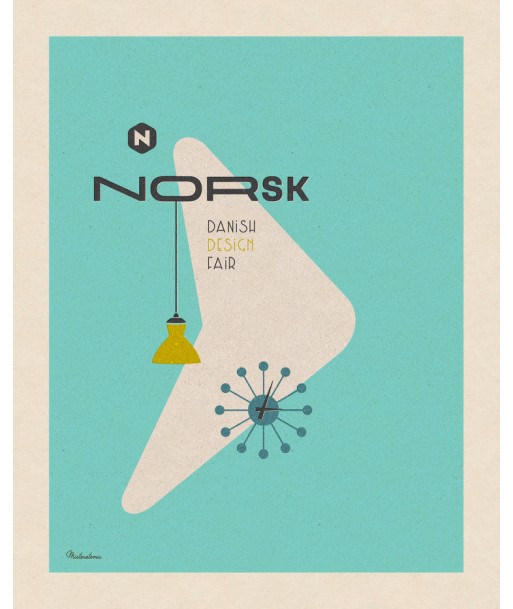 Affiche déco 'Norsk' de technologie