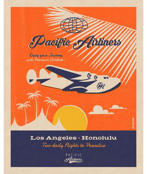 Affiche déco 'Pacific Airliners' - SOLD OUT l'achat 