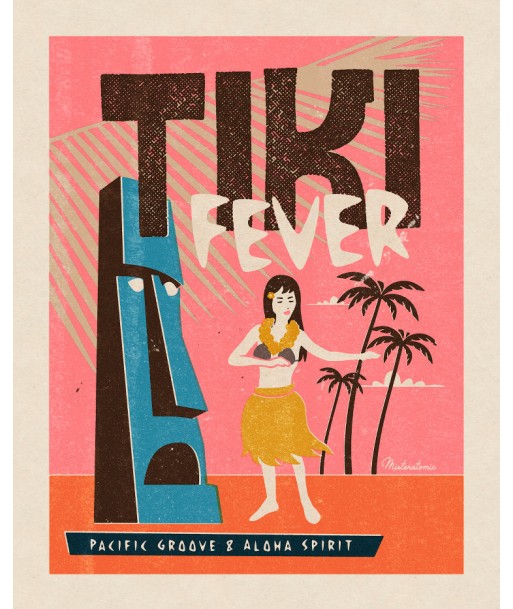 Affiche déco 'Tiki Fever' chez Cornerstreet bien 