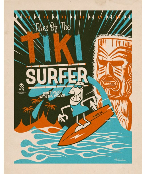 Affiche déco 'Tiki Surfer' d'Europe débarque