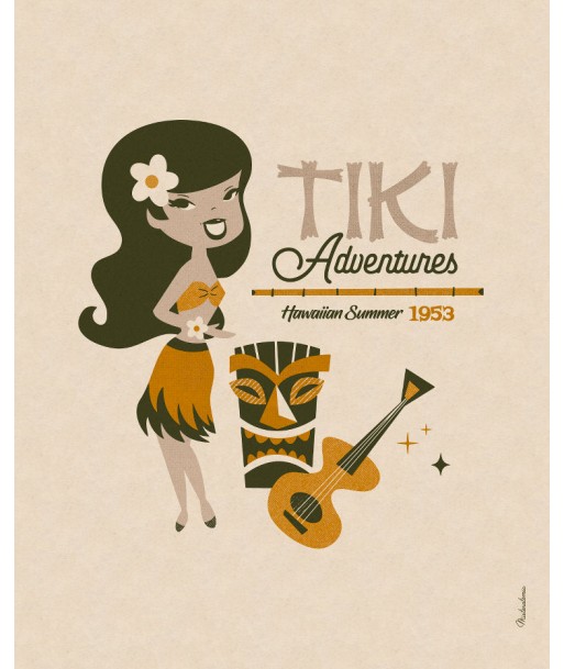 Affiche déco 'Tiki Adventures Hawaiian Summer' Jusqu'à 80% De Réduction