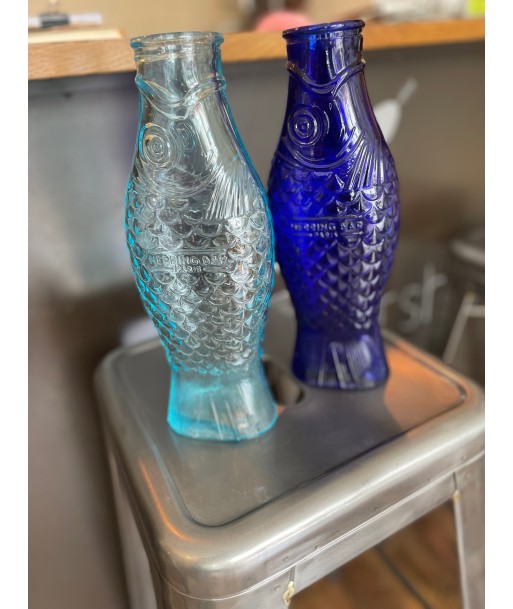 Lot de 2 carafes 'Fish & Fish' 1 L (bleu cobalt et bleu translucide) - remise 10% Toutes les collections ici