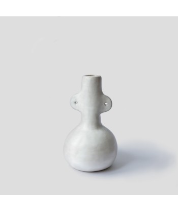 Vase bouteille blanc mat brillant des détails fins