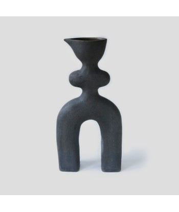 Grand Vase Haniwa Black I les muscles