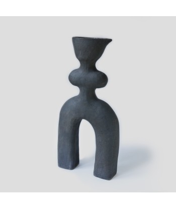 Grand Vase Haniwa Black I les muscles