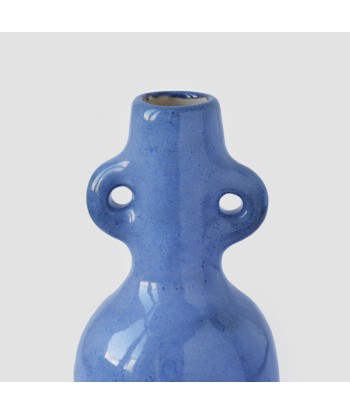 Vase bouteille bleu les muscles