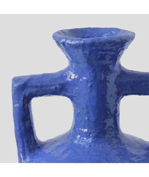 Vase texturé bleu électrique la colonne vertébrale