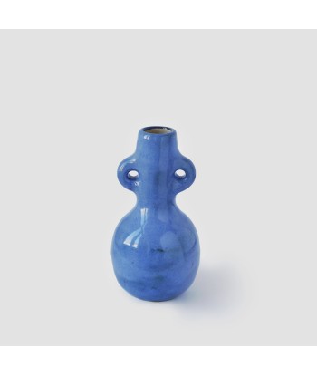 Vase bouteille bleu les muscles