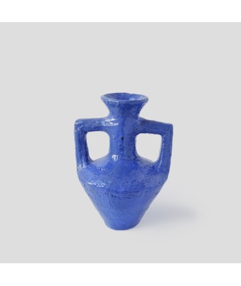 Vase texturé bleu électrique la colonne vertébrale