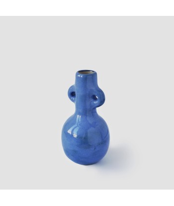 Vase bouteille bleu les muscles