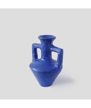 Vase texturé bleu électrique la colonne vertébrale