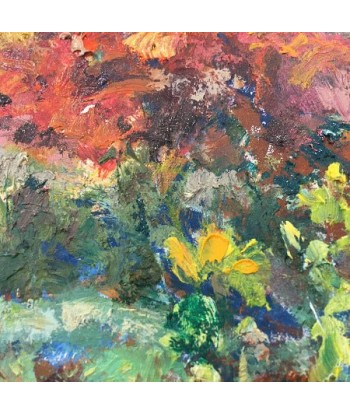 Ellen GEERTS : Jardin 1 - Cosmea (Tableau, huile sur bois) français