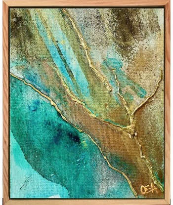 ALEXANDER Olivia  : Luminous seas 4 (Tableau, technique mixte sur toile) JUSQU'A -70%! 