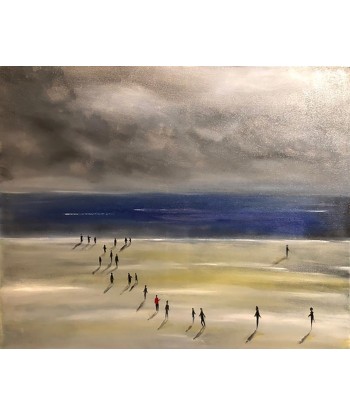 COLOMÈS Didier - Ciel d'orage à Cabourg II (tableau, Huile / toile) rembourrage situé sous