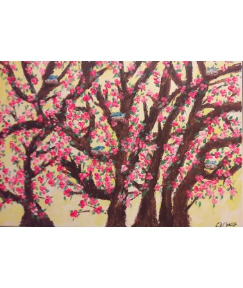 GUERRY Christiane - Arbre Rose (tableau, Acrylique  / toile) shop