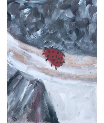 LANZI Paola - Coccinelle, tableau Acrylique sur toile,art animalier pas cher chine