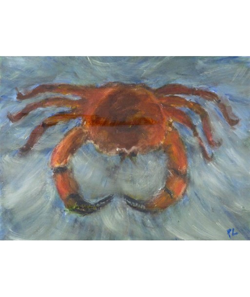 LANZI Paola - Crabe, tableau Acrylique sur toile, art animalier Comparez et commandez 