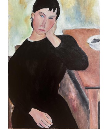 COLOMÈS Didier - L'âme de Modigliani, Elisa tableau figuratif, Acrylique sur toile pas cher 