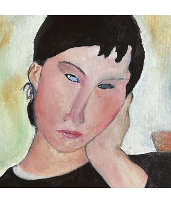 COLOMÈS Didier - L'âme de Modigliani, Elisa tableau figuratif, Acrylique sur toile pas cher 