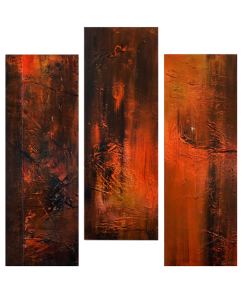 CAALISTA - Orange is the new black, tableau abstrait, Acrylique, techniques mixtes paiement sécurisé