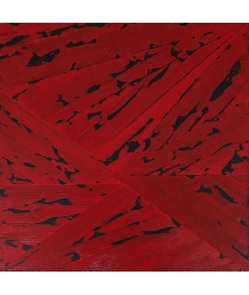 Michèle SALA, Myriade rouge, Tableau abstrait Acrylique sur dibond des créatures d'habitude