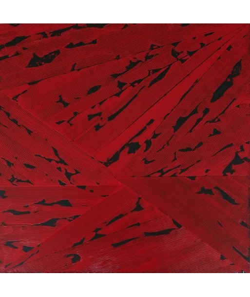 Michèle SALA, Myriade rouge, Tableau abstrait Acrylique sur dibond des créatures d'habitude