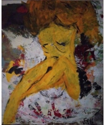 SITELLE - Vénus en jaune (tableau, Acrylique / toile) prix pour 