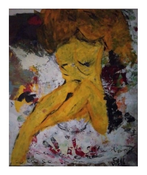 SITELLE - Vénus en jaune (tableau, Acrylique / toile) prix pour 