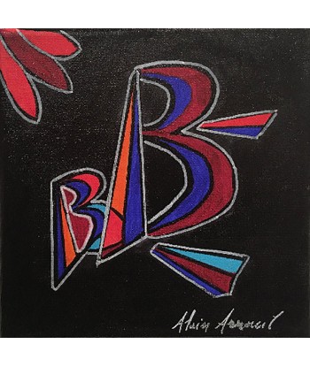 ARNOUIL Alain - Série Lettrage - B (Peinture, Acrylique / toile) Par le système avancé 