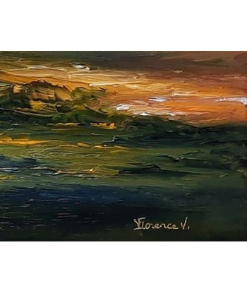 HENRIC Florence V. - Vent d'Est - tableau  paysage abstrait, Huile sur Toile Amélioration de cerveau avec