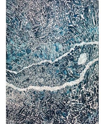 TOUSSAINT - Blue Wave  (tableau, Acrylique / Toile) les ligaments