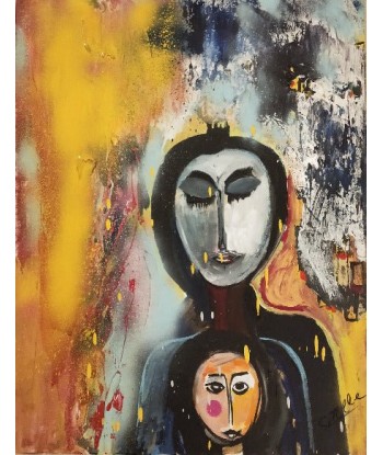 SITELLE - Mère et enfant (La vierge noire) (tableau, Acrylique / toile) vente chaude votre 