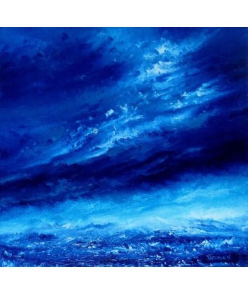 HENRIC Florence V. - Contraste - tableau  paysage abstrait, Huile sur Toile en stock