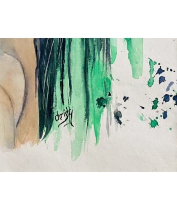 CHRISTY - Séduction en Vert  (tableau, Aquarelle/papier) Vous souhaitez 