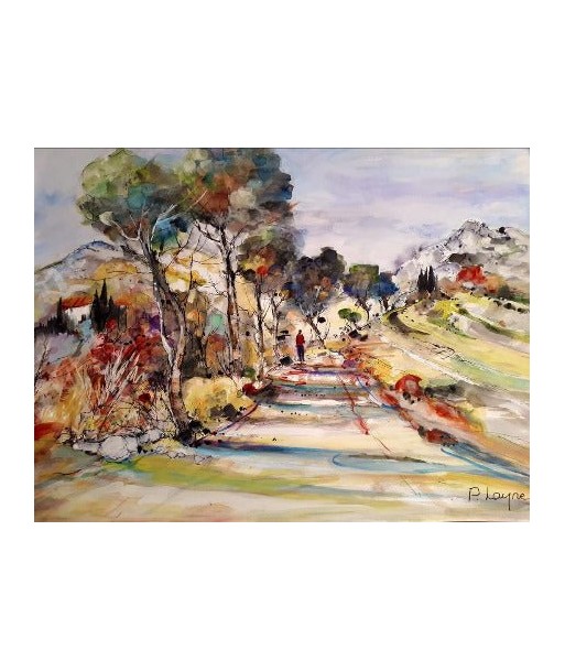 Patrice LAYRE - Promenade en Provence (tableau, Peinture Aquarelle) l'achat 