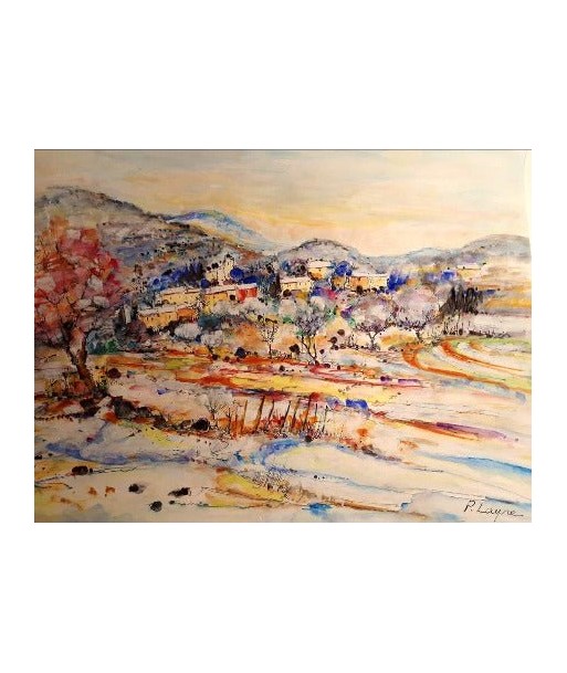 Patrice LAYRE - Neige en Cévennes (tableau, Peinture Aquarelle) Les magasins à Paris et en Île-de-France