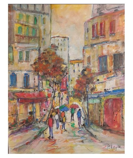 Patrice LAYRE - Coin de rue (tableau, Peinture Aquarelle) l'achat 