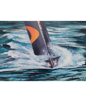 INGRID - Black Orange (tableau, Acrylique / toile) pas cher 