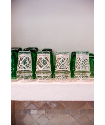 6 VERRES BELDI TGM EN VERRE RECYCLE DECORE chez Cornerstreet bien 