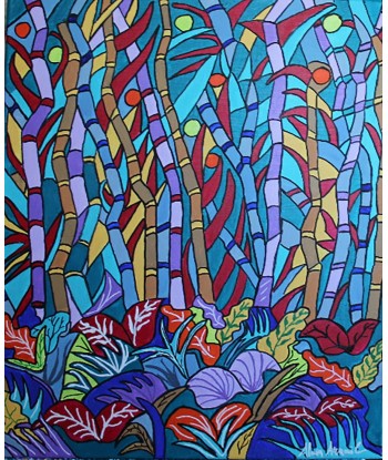 ARNOUIL Alain - Jungle (tableau, peinture Acrylique / toile) le concept de la Pate a emporter 